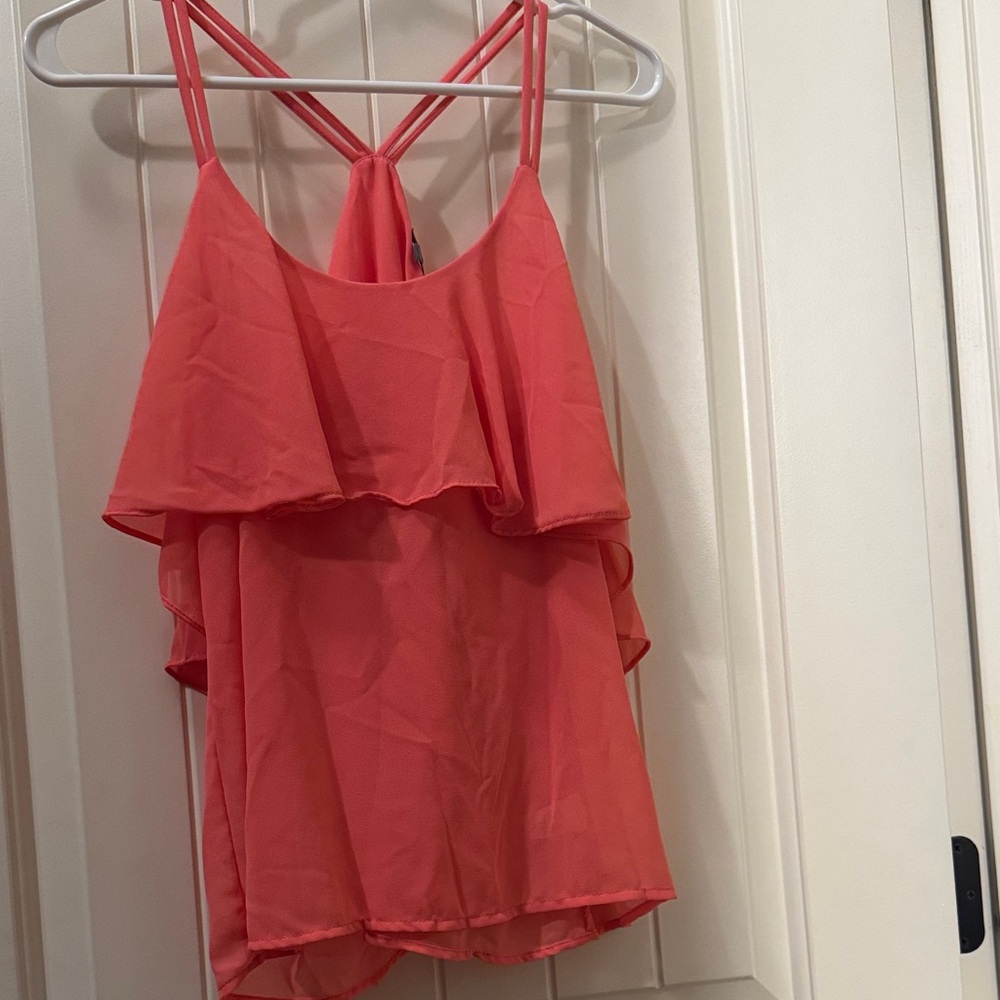 Charlotte Russe Coral Layered Camisole